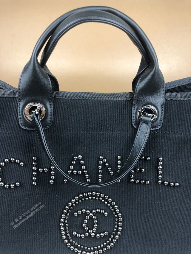 Chanel女包 A66941珍珠黑 Chanel2020Ss新版沙灘包 Chanel珍珠購物袋  djc4052